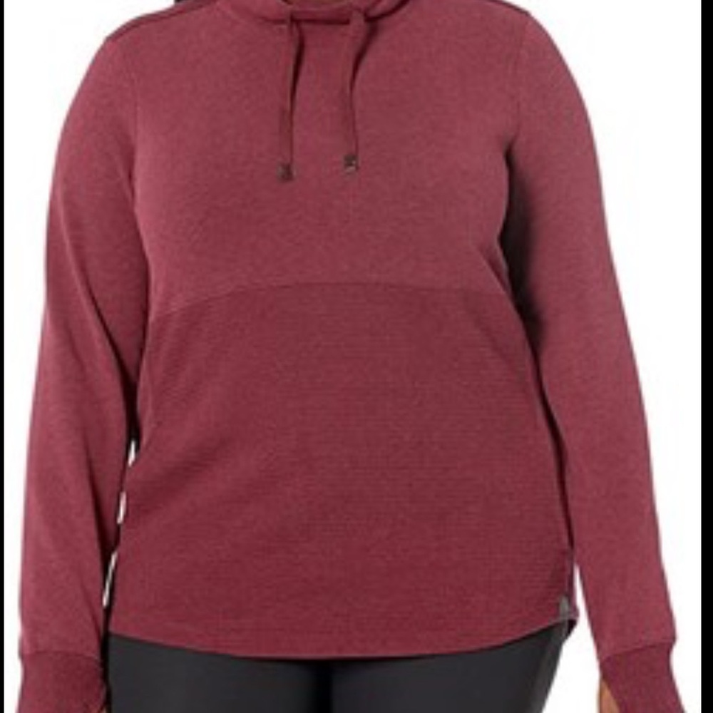 L.L. Bean Women's cozy pullover in deep port heather burgundy - Picture 7 of 8